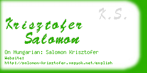 krisztofer salomon business card